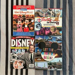 Disney World Vintage Book Assortment (Include 4 Books)